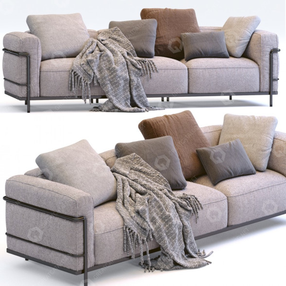 Диван Cassina Lc3 2 3D модель