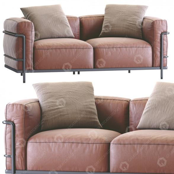 Диван Cassina Lc3 Leather 3D модель