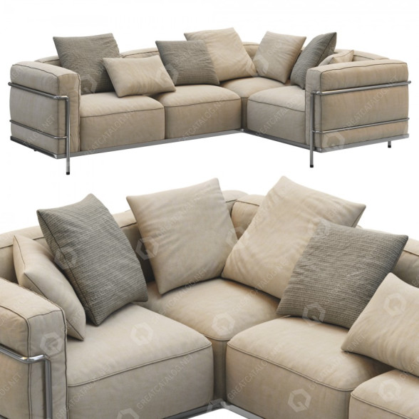 Диван Cassina Lc3 3 3D модель