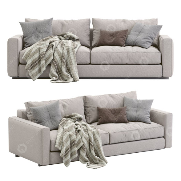 Диван Ferlea Simple Gray 3D модель