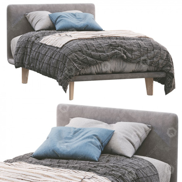 Bett Pianca Filo Beige 3D-Modell