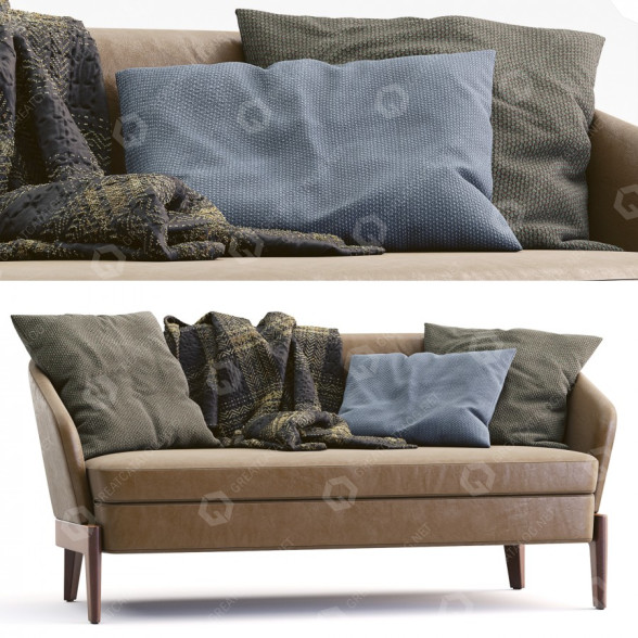 Canapé Minotti Loveseat Florida modèle 3D