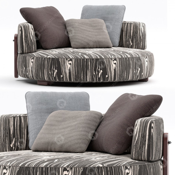 Sofa Minotti Loveseat Florida 2 3D-Modell