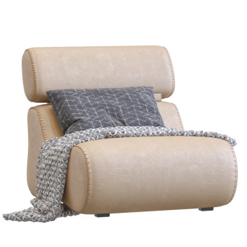 Sessel  Kave Home Fauteuil Club Leather  3D-Modell