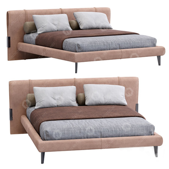 Bed Jesse Quincy Beige 3D model