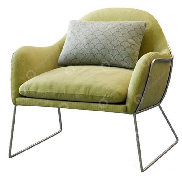 Armchair MADE Frame (Low Poly) 3D model