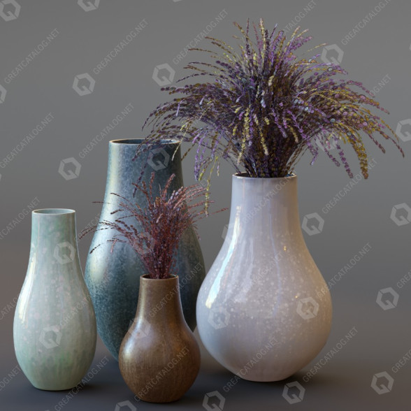 Вази West Elm Reactive Glaze 3D модель