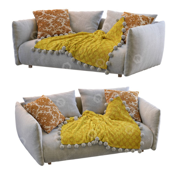 Sofa Meridiani Scott 3D-Modell