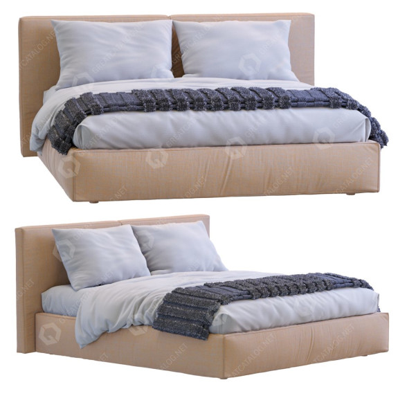 Ліжко Flexteam Miller Beige 3D модель