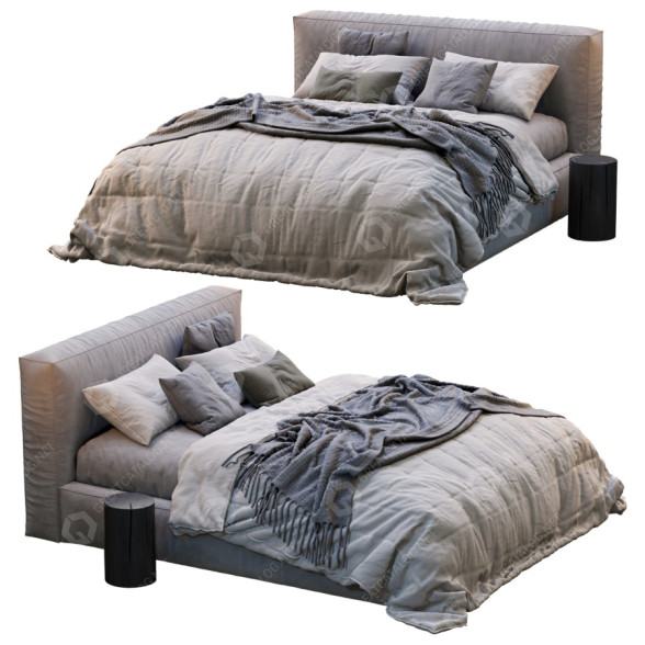 Bed and Bedside Tables Globewest Vittoria Bold 2 3D model