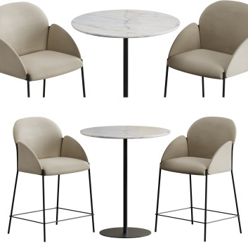 Барні стіл та стільці Artifort Andrea Bar Set