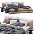 Ліжко та тумбочки Living Divani Softwall Beige - Navasard