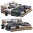 Ліжко та тумбочки Living Divani Softwall Beige - Navasard