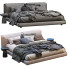 Ліжко та тумбочки Living Divani Softwall Beige - Navasard