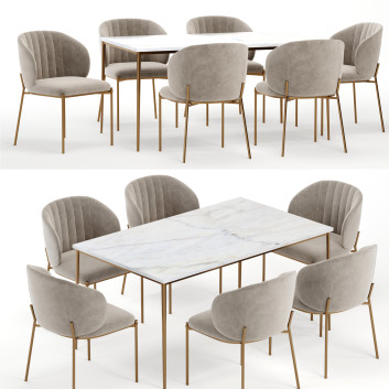 Tisch und Stühle Shell Back