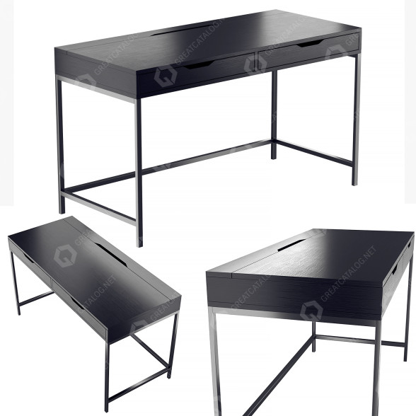 Стіл IKEA Alex Black 3D модель