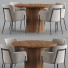 Стіл та стільці CB2 Spindler Round Dining - DayToday