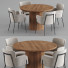 Стіл та стільці CB2 Spindler Round Dining - DayToday