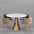 Table and Chairs West Elm Claire Counter and Silhouette Pedestal Oval - DayToday
