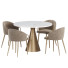 Table and Chairs West Elm Claire Counter and Silhouette Pedestal Oval - DayToday