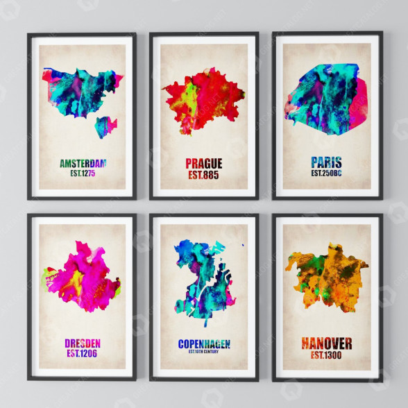 Картины Cartographic Theme Paintings 3D модель