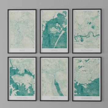 Pictures  Cartographic Theme Paintings 2 3D model