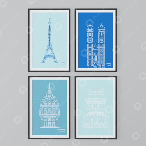 Pinturas City Theme Paintings 3 Modelo 3D