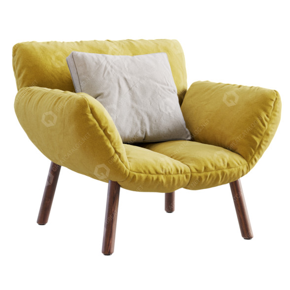Крісло Bonaldo Pil Yellow 3D модель