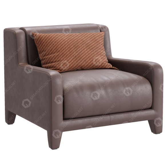 Sessel Lema Alma Leather 3D-Modell