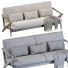 Sofa Baxton Studio Bianca Dark Brown - HenMat