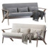 Sofa Baxton Studio Bianca Dark Brown - HenMat