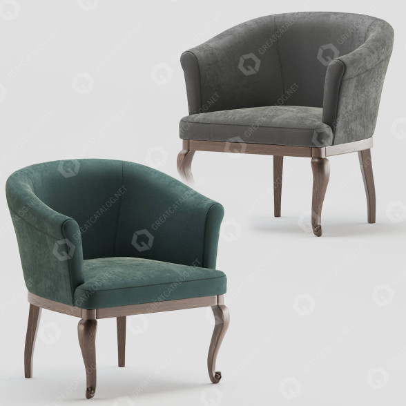 Sessel Baxter Dall Poltrona 3D-Modell