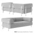 Sofa Hem Palo Modular 2 Seater with Armrest - qmod