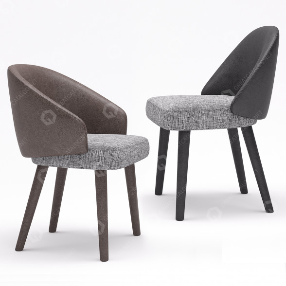Стілець Minotti Lawson Dining 3D модель