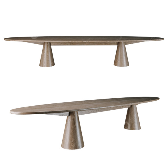 Tabelle Oval 3D-Modell