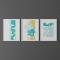 Картини Set of Modern Wall Artworks with Plants - Denys