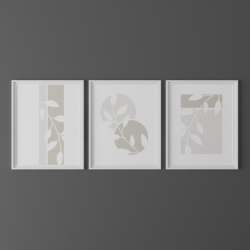Bilder Set of Modern Wall Artworks with Plants