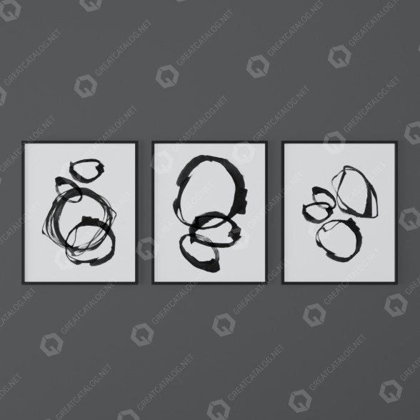 Bilder Set of Abstract Posters from MinimalInstant 3D-Modell