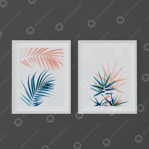 Pictures Set of Botanical Posters from Sirii Mirri 3D model