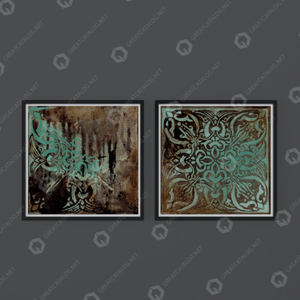 Pictures Set of Abstract Posters from Selemart 3 3D model