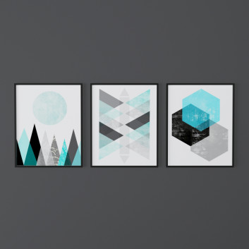 Pictures Set of Geometric Prints 2