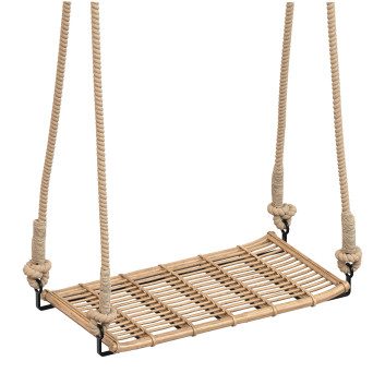 Huśtać się Natural Bamboo with Jute Rope and Metal