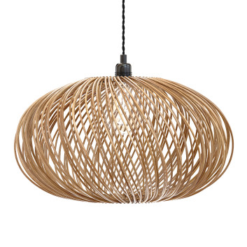 Lámpara Oliver Bonas Espiral Natural Rattan Shade