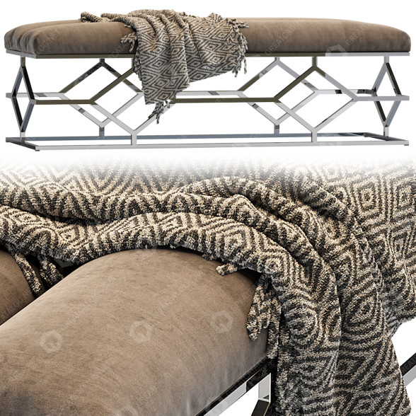 Банкетка Eichholtz Trellis Silver 3D модель