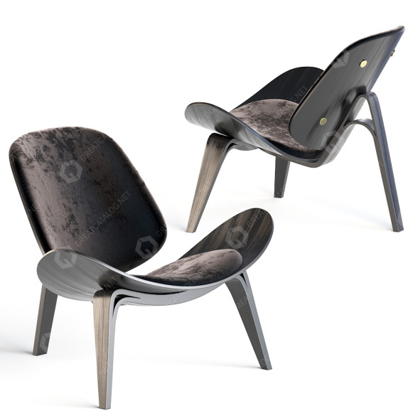 Крісло Carl Hansen & Søn CH07 Shell 3D модель