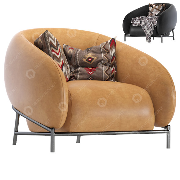Sessel Cider Edition Curl Leather 3D-Modell