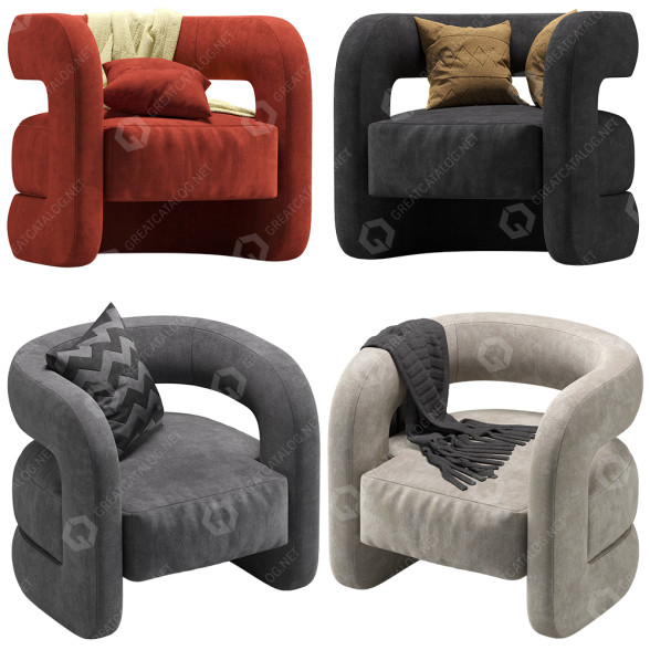 Fotel MGBWhome Kirby Chair model 3D
