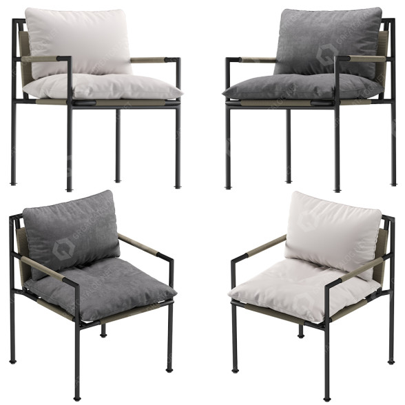 Silla Coco Republic Malmo Outdoor Dining Modelo 3D