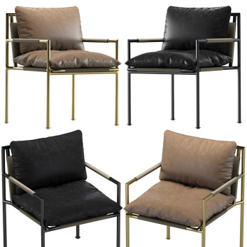 Стілець Coco Republic Malmo Leather Outdoor Dining