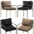 Stuhl Coco Republic Malmo Leather Outdoor Dining - Ham003